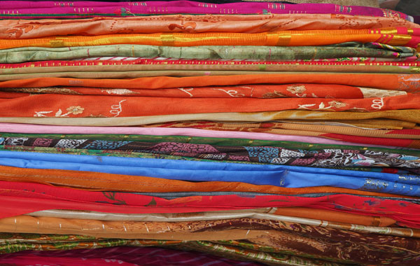 grossiste sari indien france inde Bollywood orange coton soie synthétique